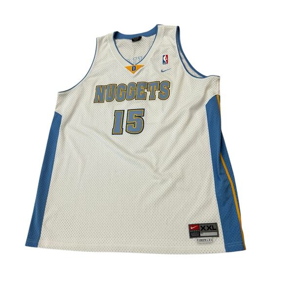 Nike NBA Jersey #15 Denver Nuggets XXL length +2 - - Picture 2 of 5
